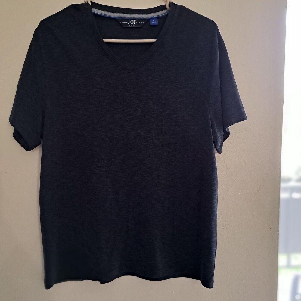 Joe by Joseph Abboud Slim Fit Stretch Tshirt - Men's Size L dark gray